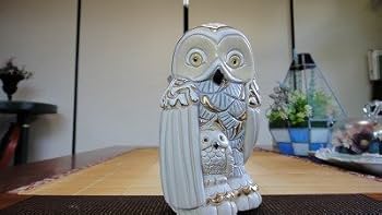 Amazon.co.jp: リンコナダ フクロウ親子 893 陶器 動物 置物